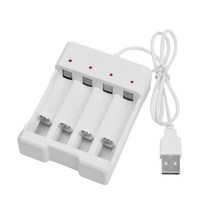 aaa 및 aa 충전식 배터리 스테이션 도구 어댑터에 대한 USB 4 슬롯 고속 충전 배터리 충전기 단락 보호
