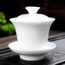 Well [순수] 마음휴식 도자기 개완 백자 뚜껑 다기 찻잔