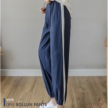 알라딘바지 코튼 라인 벌룬 팬츠 여성 캐주얼 면 바지 여자 여름바지