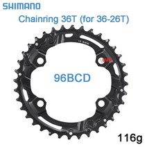 자전거크랭크 픽시크랭크 크랭크암 shimano fc-mt510m5100 자전거 크랭크 셋 체인 링 11s 6496bcd 26t-36t 더블 체인 링 체인 휠 mtb 산악 자전거, 시마노 96bcd 36t