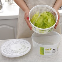 야채탈수기 짤순이 세척 야채 주방 도구 야채 탈수기 토스 샐러드 야채 야채 건조기 과일 회전 탈수기, 한개옵션0