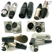 ADIT XLR 마이크캐논 마이크잭 3P 벽부형 라인용 샷시용 젠더 커넥터, ai0240_커넥터