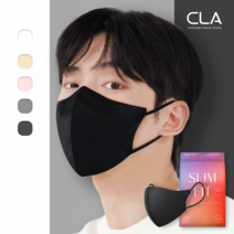 CLA 슬림핏 KF94 라이트패키지 보건용 컬러 새부리형 중형 마스크, 블랙, 2팩, 25매입