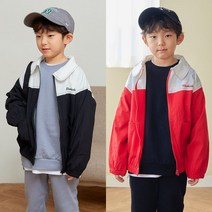 바브키즈 스티치배색점퍼