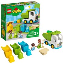 LEGO DUPLO 타운 쓰레기 트럭 및 재활용 10945 교육용 빌딩 장난감 유아 및 아동용 재활용 트럭 2021년 신제품(19피스)