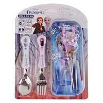 겨울왕국2 스텐교정용젓가락 스푼포크케이스세트, 1개, 단품