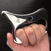 근막이완툴 헬스마사지 도구 2종 근육마사지, 실버 일자형