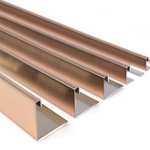 로즈골드 헤어라인 직사각 3mm 재료분리대(2.4M) 코너 몰딩 타일 비드 꼼꼼이, 3X20