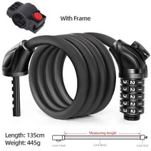 전기자전거자물쇠Xunting-도난 방지 자전거 자물쇠 MTB 로드 스틸 와이어 케이블 잠금 오토바이 헬멧 접, 01 1-mmgls-135cm