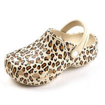 헬스맘 여성용 호피무늬 통굽 키높이 샌들 슬리퍼 초경량