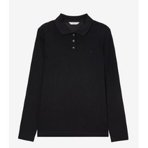 헤지스레이디스 [헤지스레이디]HSTS-2DC71 블랙 기본 카라긴팔티셔츠