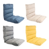 린넨 좌식 등받이 접이식 각도 조절 1인용 리클라이너, 옐로우