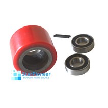 포크리프트 전동대차유압 팔레트 트럭 바퀴 핸드 휠 70x80-47-20mm PU 베어링 6204, 한개옵션0