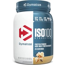 Dymatize ISO100 가수분해 단백질 파우더 100% 유장 분리 25g BCAA 5.5g 글루텐 프리 빠른 흡수 쉬운 소화 고메 바닐라 20인분, [06] 바닐라