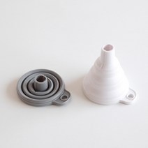 모던 접이식 실리콘 소분 깔대기 깔때기, 화이트