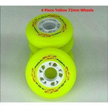 4 pcs 92a 인 롤러 스케이트 휠 72mm 76mm 80mm 슬라이딩 롤러 스케이트 rodas 웨이브 보드 캐스터 보드 스트리트 서핑, 4 조각 72mm 노란색, 01 4 piece 72mm Yellow