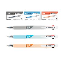 마이펜 마이볼 3색볼펜 0.5mm, 피치, 12개