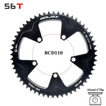 전문 자전거 부품 goldix 1105 bcd 110bcd 도로 좁은 와이드 체인 링 38t-58t 체인 휠 forshimano sram 크랭크 액세서리, 110bcd 56t
