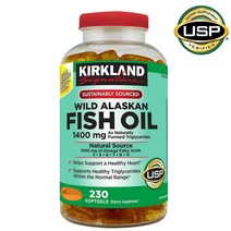 커클랜드 와일드 알라스칸 피쉬오일 1400mg 230정 (소프트젤) Kirkland Signature Wild Alaskan Fish Oil 230sgels, 1개
