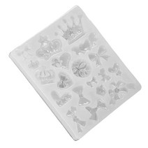 3D 러브 보우 크라운 모양 에폭시 수지 자외선 접착제 공정 실리콘 곰팡이 크레아, White