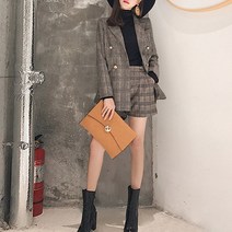 대박난박양 체크 더블 반바지 정장셋트