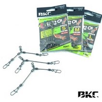 백경 BK-3070 쭈갑이 쭈꾸미 갑오징어 전용편대 삼각원터치 스냅도래 싹쓰리낚시, M