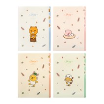 홈앤키즈 카카오프렌즈 데일리 인덱스 파일 라이언 어피치 투명 l자파일 l화일