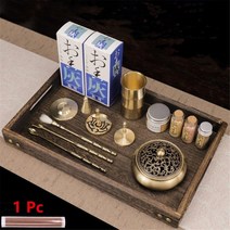 향전 구리 인센스 버너 DIY 씰 도로 입구 세라믹 세트 삽 스푼 연장 도구 선물, 12Ah
