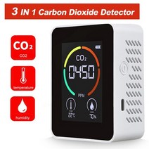 수분측정기 농도측정기 6 in 1 pm2.5 pm10 hcho tvoc co co2, 3 in 1 흰색