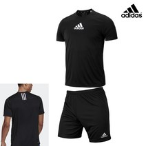 *빠른출고* adidas 홈트레이닝 반팔 반바지 상하의 세트 검정 헬스 런닝 운동복