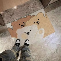 디자인 코일 현관매트, 기본사이즈, 3종곰돌이