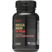 GNC 메가맨 50 플러스 멀티비타민 60정 Mega Men 50Plus