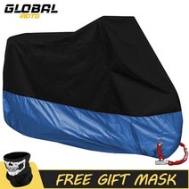 방수 오토바이커버 올 시즌 방진 UV 보호 야외 실내 스쿠터 190T 내마모성 직물, 3XL for 2201-2300mm_001Dark bl