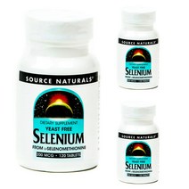 소스내츄럴스 셀레늄 프롬 L-셀리노메티오닌 200mcg 타블렛, 120개입, 3개