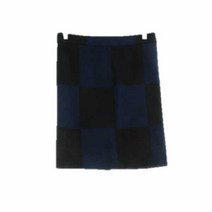 마크제이콥스 블랙네이비 체크 울혼방 h라인스커트 여자 0608