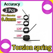 판스프링 1톤 화물차 캠핑카 코일스프링 화물칸 하체 보강 와이어 직경 08mm 3/6/9 랩 V 비틀림 작은 머리핀 봄 180/120/90/60도 클립 234EA 2 호환, 2.4mm(3 laps ), 0.8mm(180 degrees)