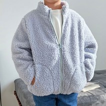 아동 후리스 양털 집업 점퍼 뽀글이 유치원 등원룩 키즈 패딩 경량 주니어 롱 뽀글이점퍼 덕다운 유아