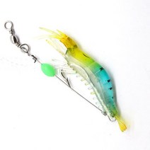 집어등만들기 낚시용품 비드 회전 후크가있는 8cm 빛나는 새우 실리콘 소프트 인공 미끼 날카로운 크랭크 베이트 루어 Sabiki Rigs 낚시 Pesca 137752, 4