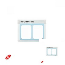 A형 다보자석 로고게시판 가로형 교회게시판 식당메뉴판, 흰색/핑크