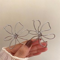 귀걸이 명품st 귀여운 Yanliujia 금속 꽃 귀걸이 유럽 미국 스타일 개성 패션 큰 Ms 여행 웨딩 액세서