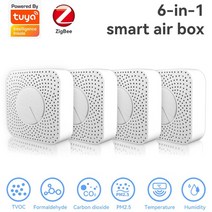 미세먼지측정기 공기질측정기 초미세먼지측정기 tuya zigbee wifi smart air quality monitor co2 sensor 온도 습도 측정기 voc pm2.5, 1-4개