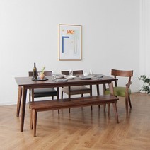 헤리티지월넛 D2형 식탁/테이블 세트 1800, 없음