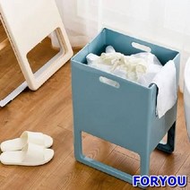 ForU594 바스켓 북유럽풍 접이식 대용량 멀티 바구니 블루 패브릭바스켓 왕골바구니, 단일색상선택할께요