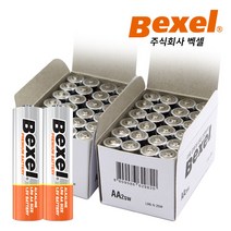 국산 벡셀 알카라인 AA 건전지 LR6 벌크포장, 20알