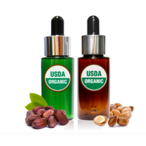 [루바마바이오랩] 1+1 오일 세트 유기농 호호바오일 30ml + 유기농 아르간오일 30ml 100% 퓨어 비정제 냉압착, 1세트