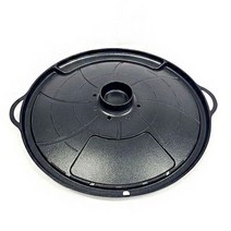 고기집 둥근 가장자리 계란 마늘 구이 고기 불판 기름안튀는 대형
