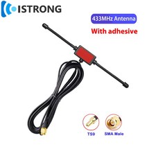 433MHz GSM 패치 안테나 5dbi 햄 라디오 드론 DTU 모듈 스마트 홈 용 야외 장거리 옴니 신호 부스터 전류 T, 01 433MHz SMA