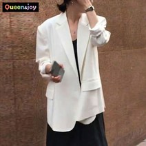 퀸앤조이 프리미엄 화이트 간절기 수트자켓