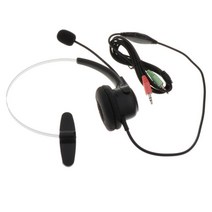 전문 전화 헤드셋 소음 제거 고객 장착형 콜 센터용 모노 3.5mm 헤드폰, 블랙, 설명, PC 폴리 카보네이트