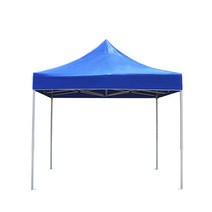 캐노피천막 대형 야외 캐노피 방수천막 행사용천막 접이식 그늘막, 2.5X2.5 블루 강화 블랙 프레임